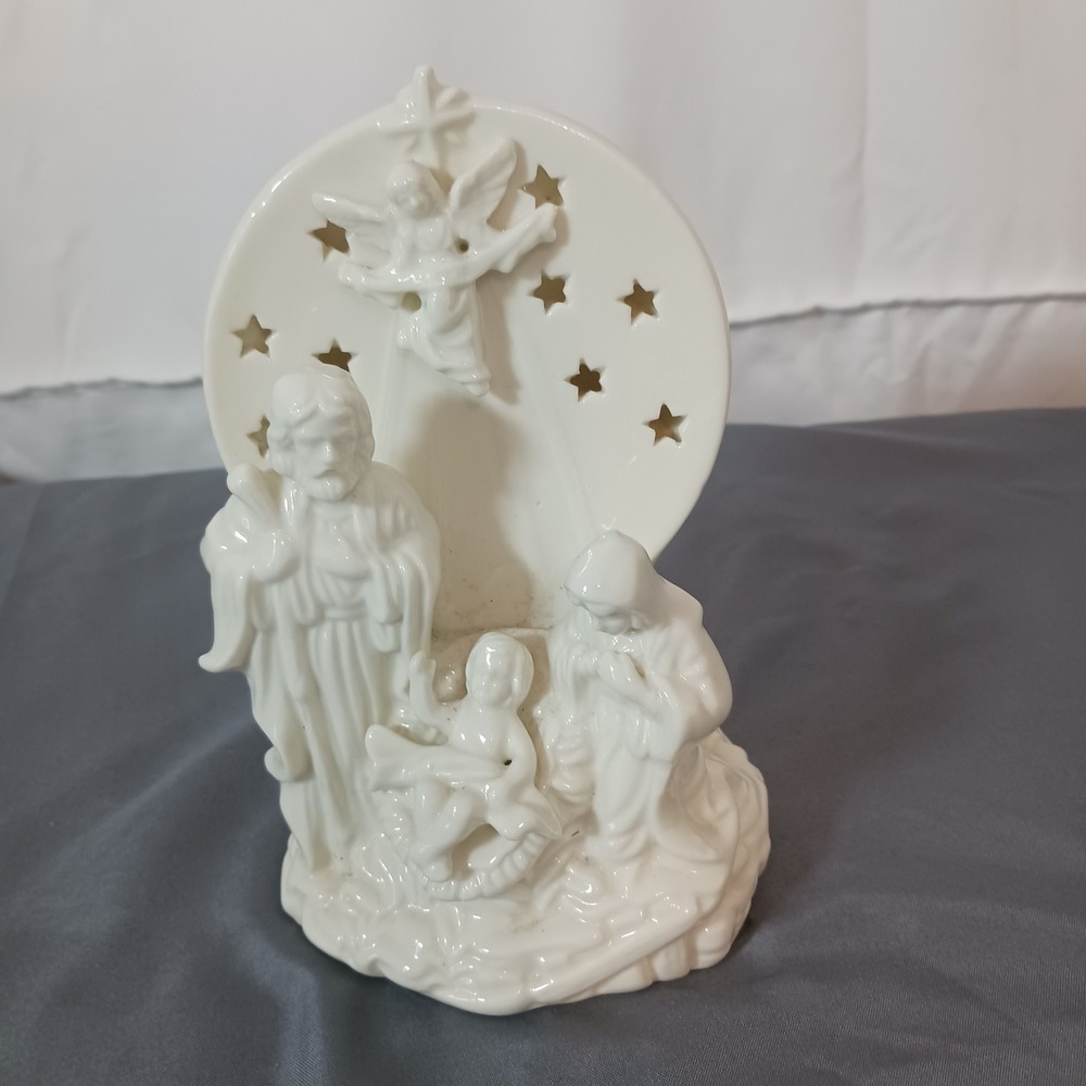 Unbranded Nativity Figurine OS White Good Ceramic Religious Christmas Star